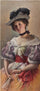 Lady with a Fan in entryway