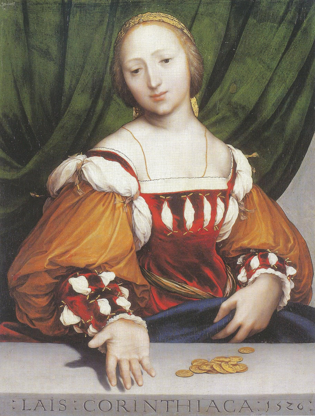 Lais Corinthiaca by Hans Holbein the Younger — hand-painted portrait oil painting reproduction on canvas