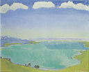 Lake Geneva from the Caux by Ferdinand Hodler — hand-painted landscape oil painting reproduction on canvas