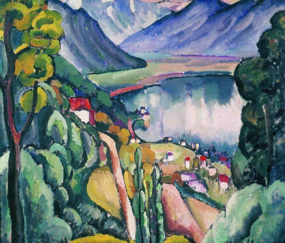 Lake Geneva by Ilya Mashkov — hand-painted architectural oil painting reproduction on canvas