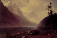 Lake Louise by Albert Bierstadt — hand-painted botanical oil painting reproduction on canvas