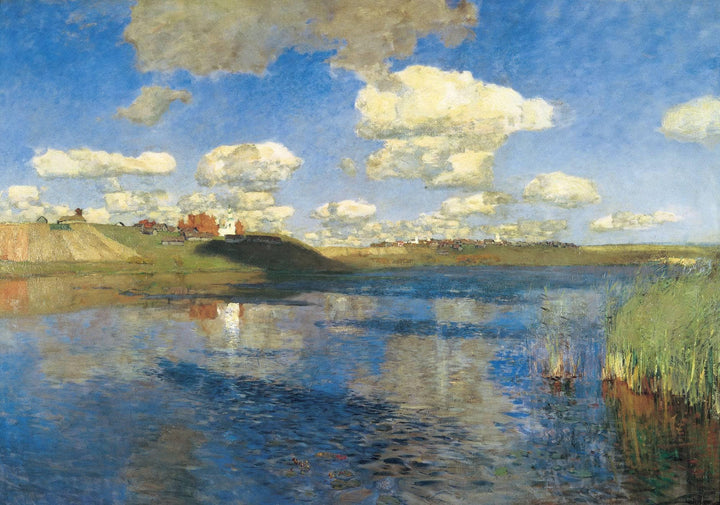 Lake. Russia (his last and unfinished work) by Isaac Levitan — hand-painted landscape oil painting reproduction on canvas