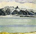 Lake Thun with Stockhornkette in Winter by Ferdinand Hodler — hand-painted landscape oil painting reproduction on canvas