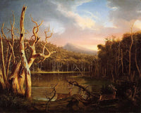 Lake with Dead Trees (Catskill) by Thomas Cole — hand-painted botanical oil painting reproduction on canvas