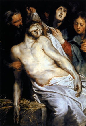 Lamentation (Christ on the Straw) - Peter Paul Rubens