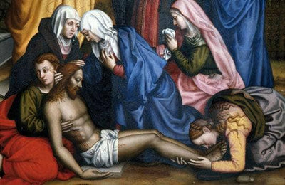 Lamentation with Saints (detail) by Plautilla Nelli — oil painting reproduction