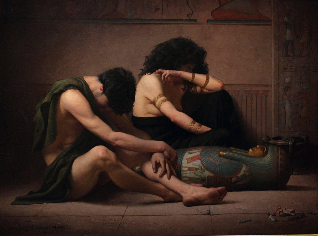 Lamentations over the Death of the First-born of Egypt by Charles Sprague Pearce — hand-painted portrait oil painting reproduction on canvas