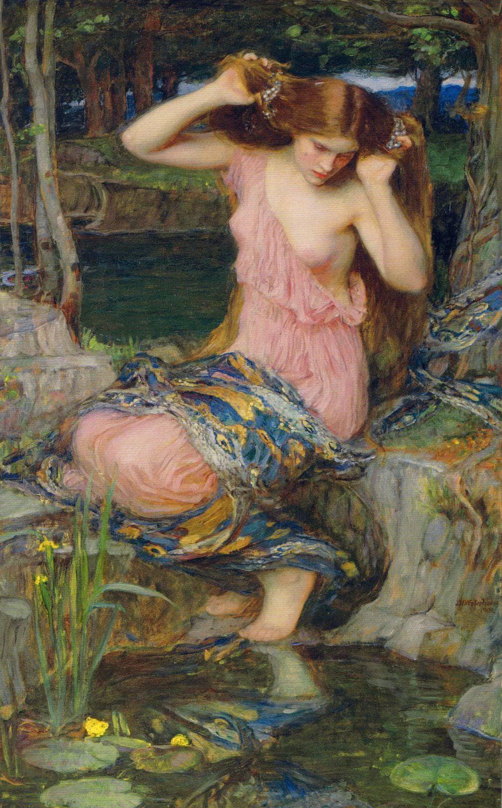 Lamia by John William Waterhouse — hand-painted cultural oil painting reproduction on canvas
