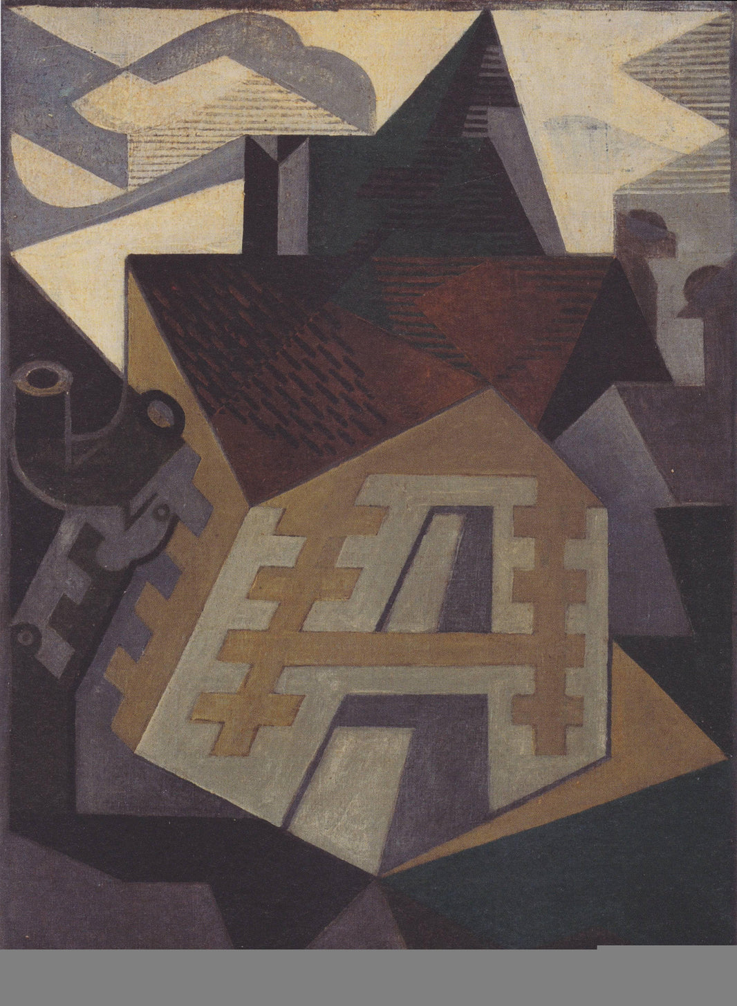 Landscape at Beaulieu by Juan Gris — hand-painted abstract oil painting reproduction on canvas