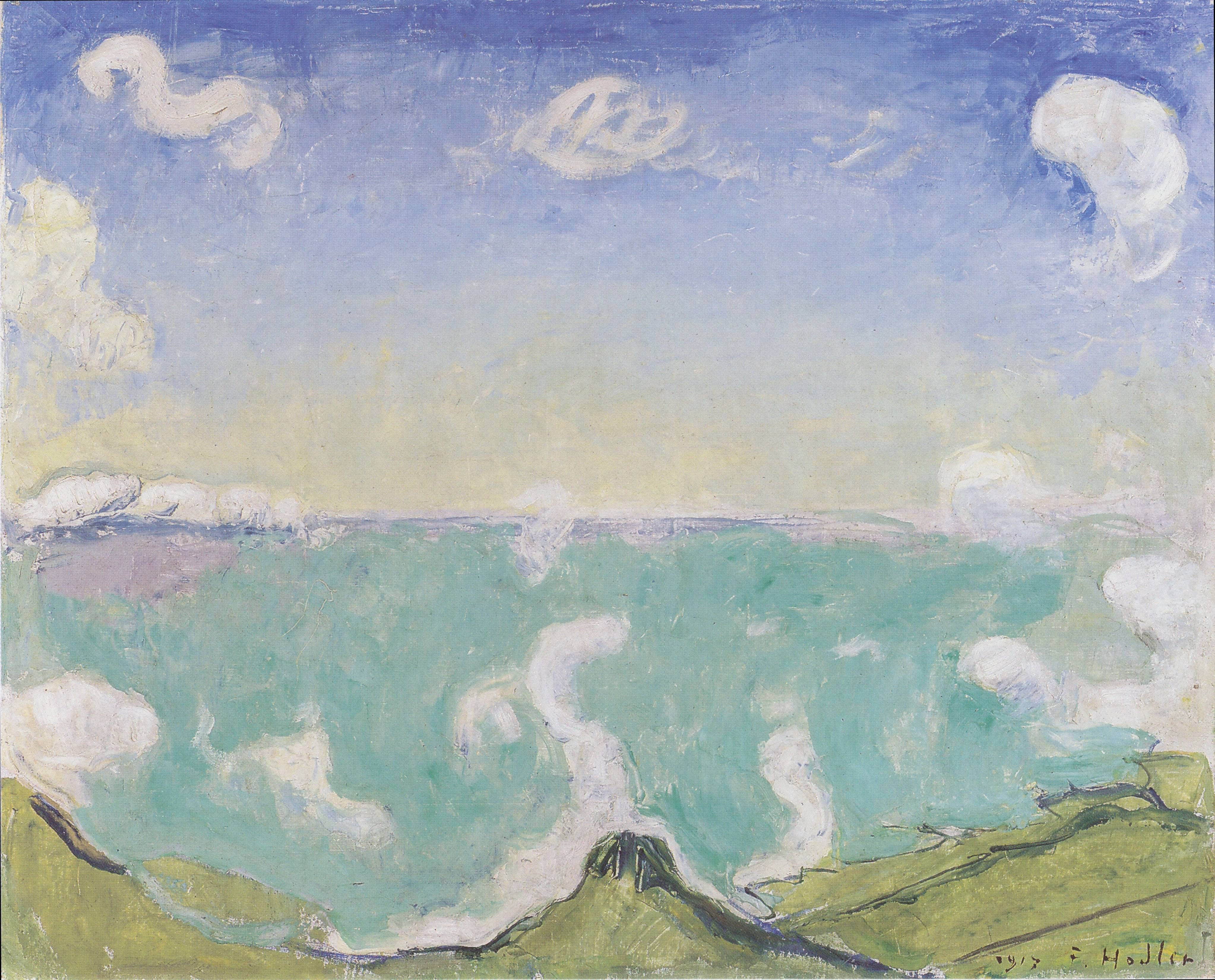 Landscape at Caux with increasing clouds - Ferdinand Hodler