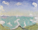 Landscape at Caux with increasing clouds by Ferdinand Hodler — mountain oil painting wall art, Symbolism