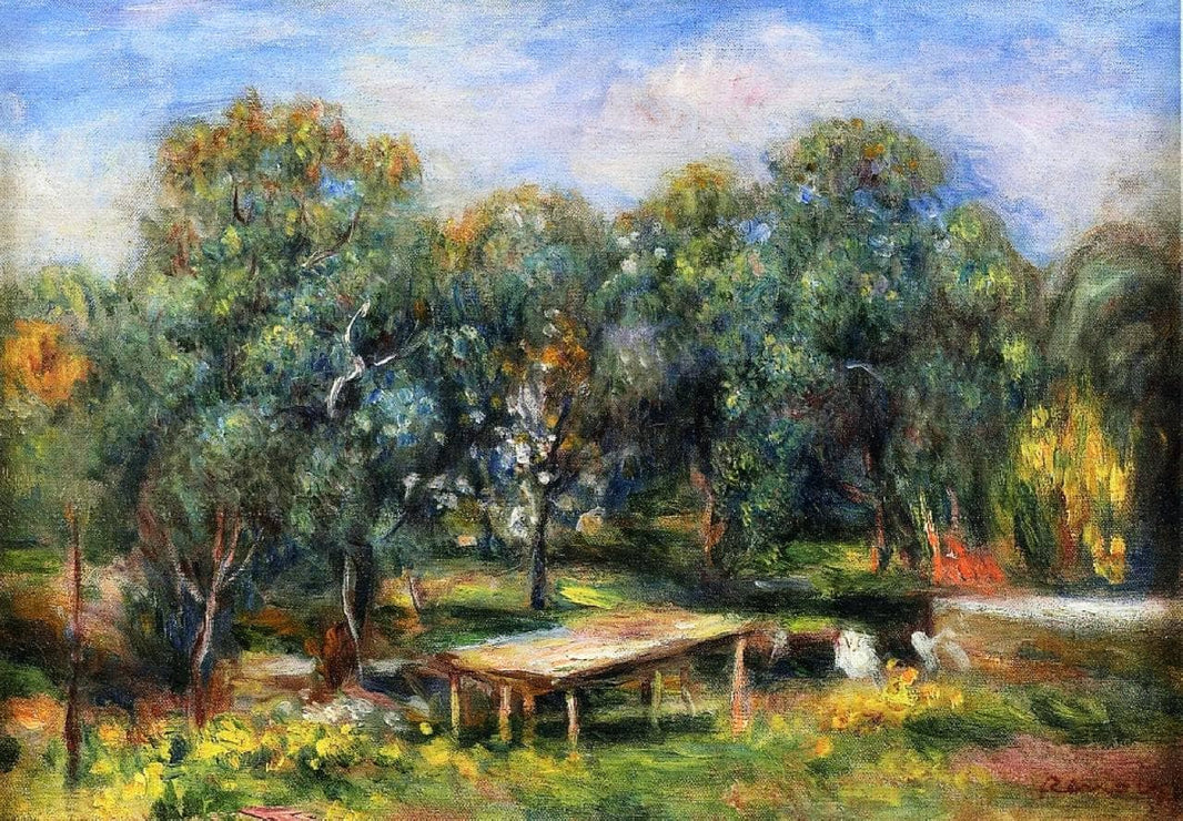 Landscape at Collettes by Pierre-Auguste Renoir — hand-painted botanical oil painting reproduction on canvas
