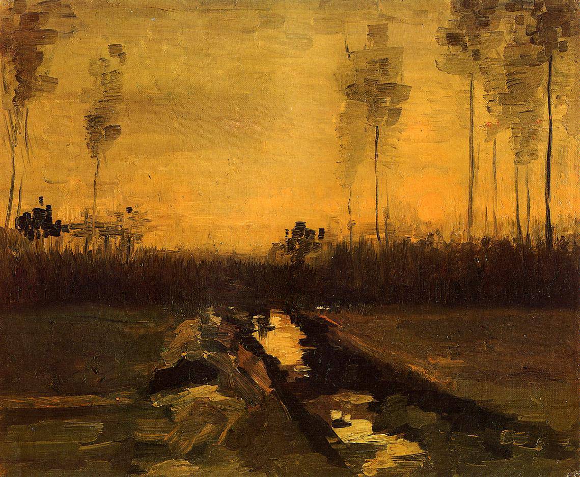 Landscape at Dusk - Vincent van Gogh