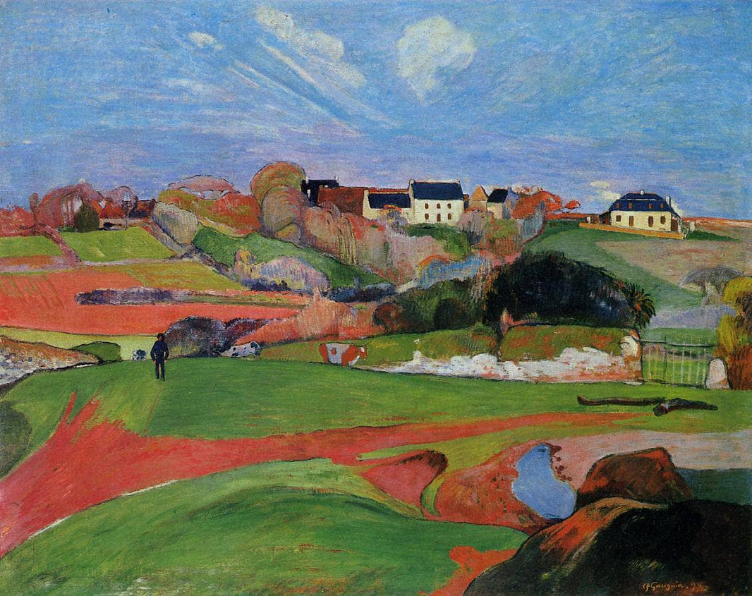 Landscape at Le Pouldu by Paul Gauguin — hand-painted botanical oil painting reproduction on canvas