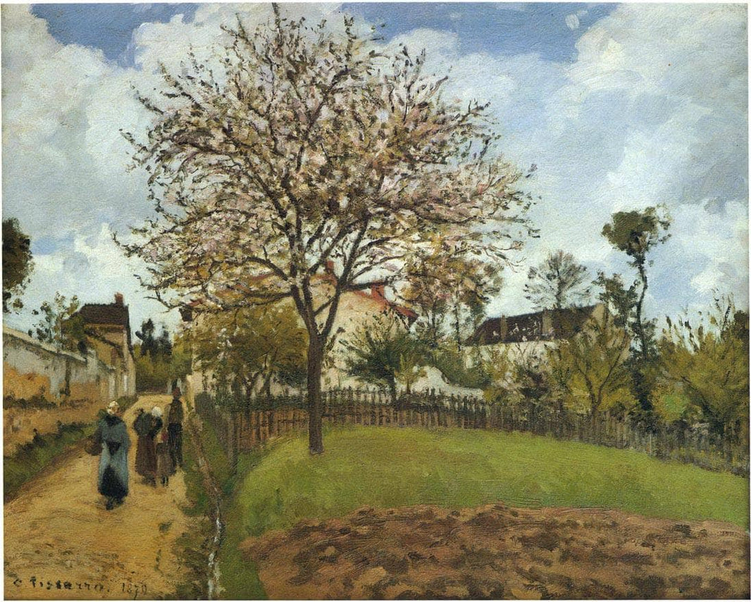 Landscape at Louveciennes by Camille Pissarro — hand-painted botanical oil painting reproduction on canvas
