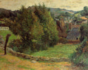 Landscape at Pont-Aven by Paul Gauguin — hand-painted botanical oil painting reproduction on canvas
