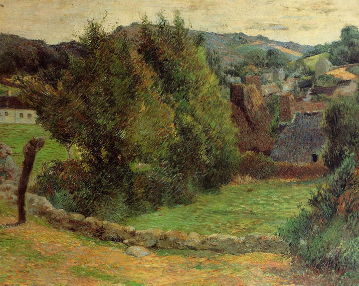 Landscape at Pont-Aven by Paul Gauguin — hand-painted botanical oil painting reproduction on canvas
