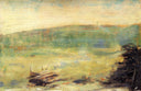 Landscape at Saint-Ouen by Georges Seurat — rock oil painting wall art, Post Impressionism