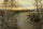 Landscape at sunset in home office