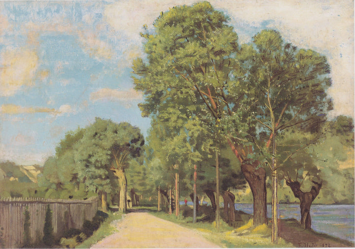 Landscape at the Jonction at Geneva by Ferdinand Hodler — hand-painted botanical oil painting reproduction on canvas