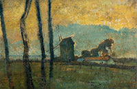 Landscape at Valery-sur-Somme by Edgar Degas — hand-painted botanical oil painting reproduction on canvas