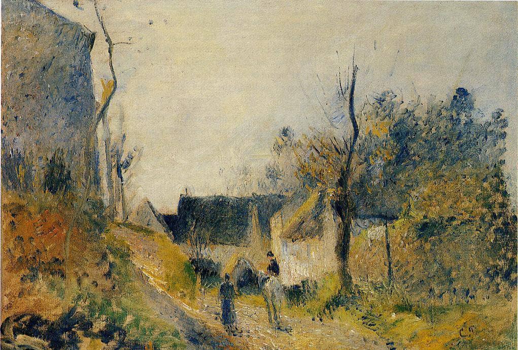 Landscape at Valhermeil by Camille Pissarro — hand-painted landscape oil painting reproduction on canvas