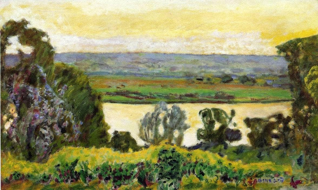 Landscape at Vernon by Pierre Bonnard — hand-painted landscape oil painting reproduction on canvas