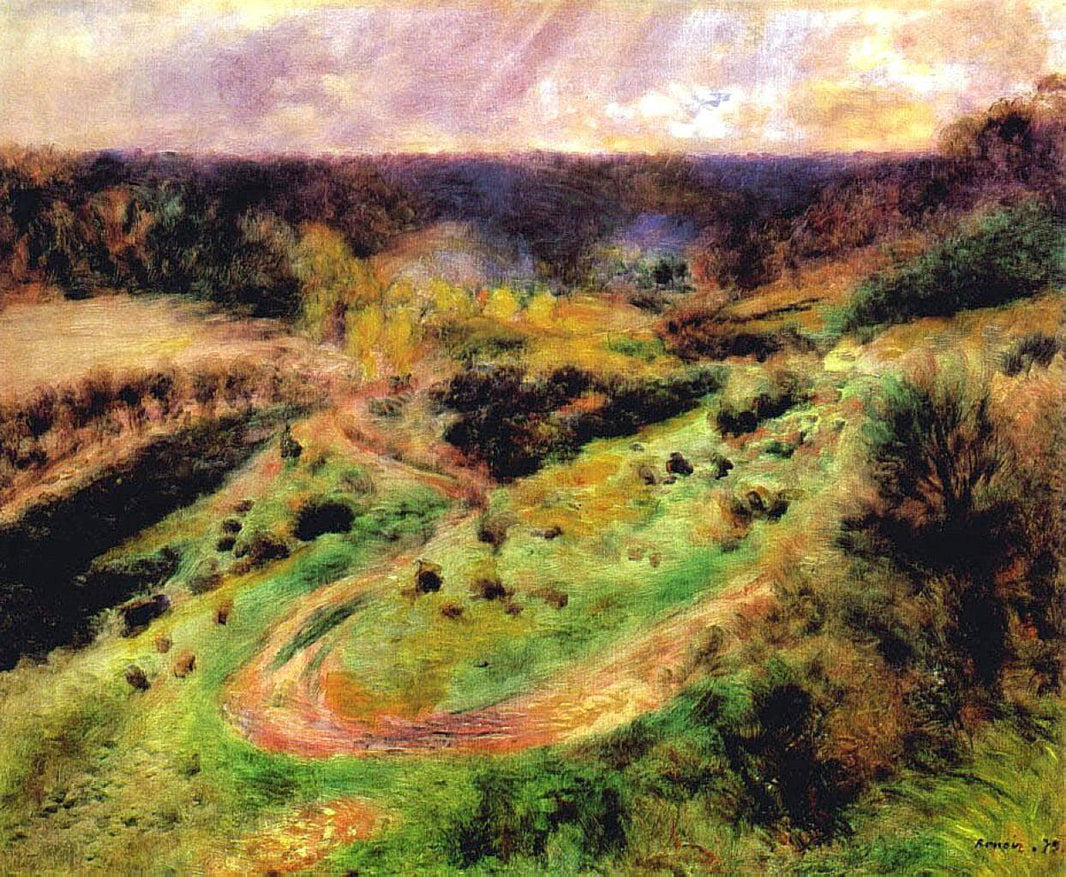 Landscape at Wargemont by Pierre-Auguste Renoir — hand-painted botanical oil painting reproduction on canvas