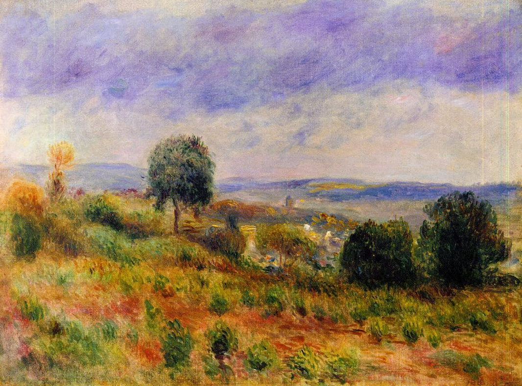 Landscape Auvers sur Oise by Pierre-Auguste Renoir — hand-painted eco oil painting reproduction on canvas