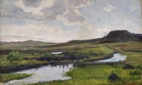 Landscape from Jæren by Kitty Lange Kielland — hand-painted landscape oil painting reproduction on canvas