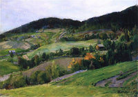 Landscape from Ulvin by Harriet Backer — hand-painted landscape oil painting reproduction on canvas