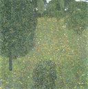 Landscape Garden (Meadow in Flower) by Gustav Klimt — flower oil painting wall art, Art Nouveau Modern