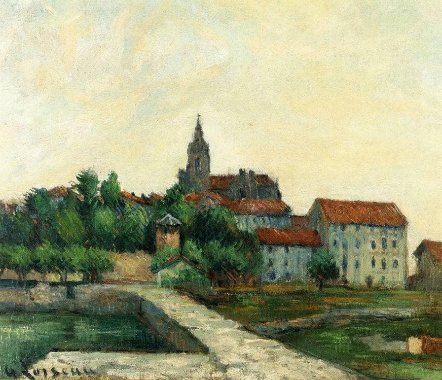 Landscape by Gustave Loiseau — hand-painted architectural oil painting reproduction on canvas
