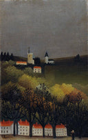 Landscape by Henri Rousseau — hand-painted architectural oil painting reproduction on canvas