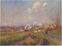 Landscape in Autumn by Gustave Loiseau — hand-painted architectural oil painting reproduction on canvas