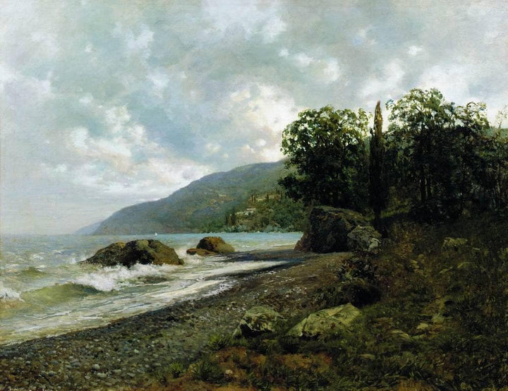 Landscape in Crimea by Isaac Levitan — hand-painted botanical oil painting reproduction on canvas