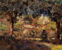 Landscape in La Roche Guyon by Pierre-Auguste Renoir — hand-painted botanical oil painting reproduction on canvas