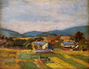 Landscape in Lower Austria by Egon Schiele — hand-painted landscape oil painting reproduction on canvas