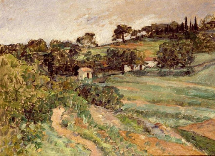 Landscape in Provence by Paul Cezanne — hand-painted landscape oil painting reproduction on canvas