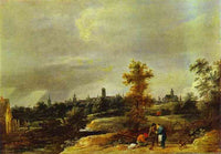 Landscape in the Suburbs of Brussels by David Teniers the Younger — hand-painted botanical oil painting reproduction on canvas