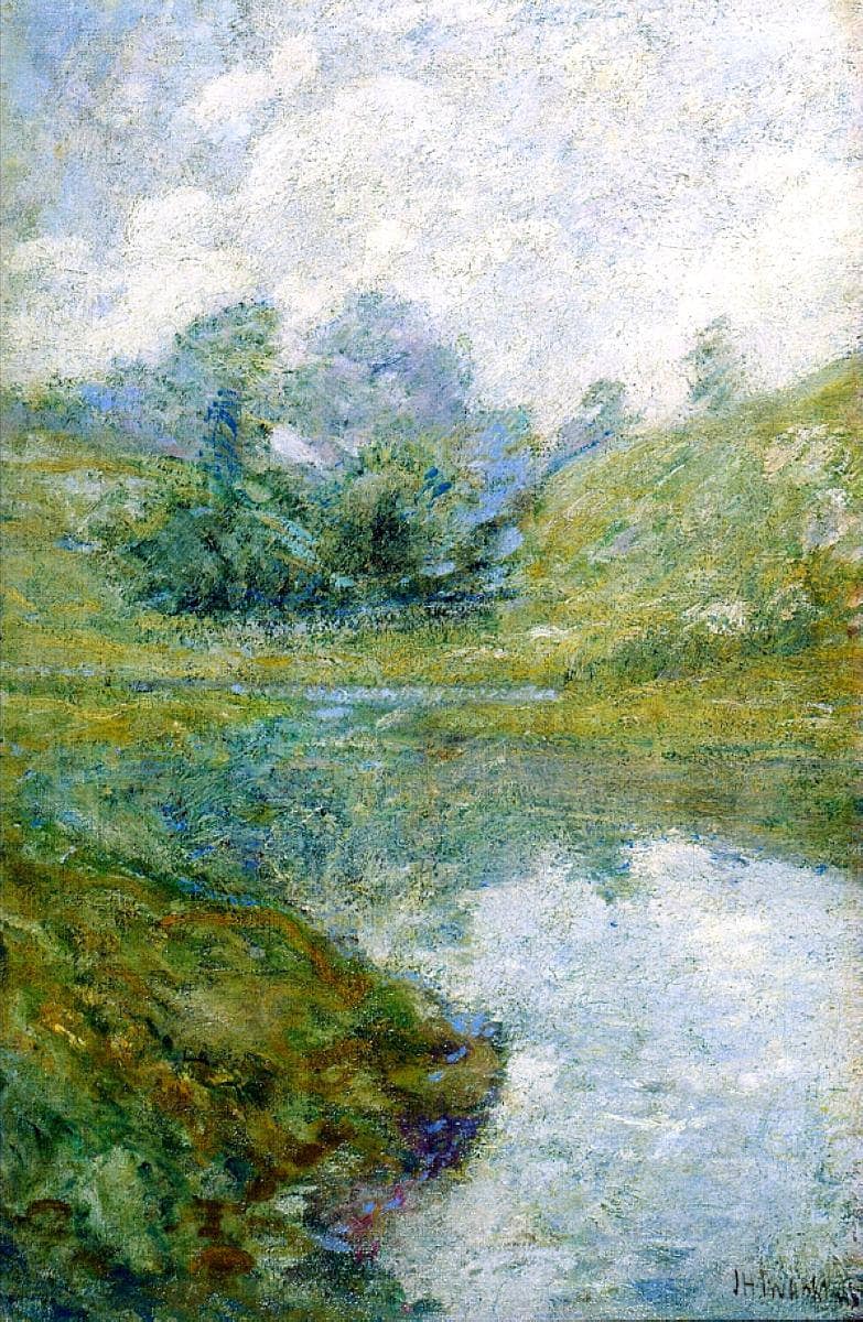 Landscape by John Henry Twachtman — hand-painted abstract oil painting reproduction on canvas