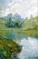 Landscape by John Henry Twachtman — rural oil painting wall art, Impressionism