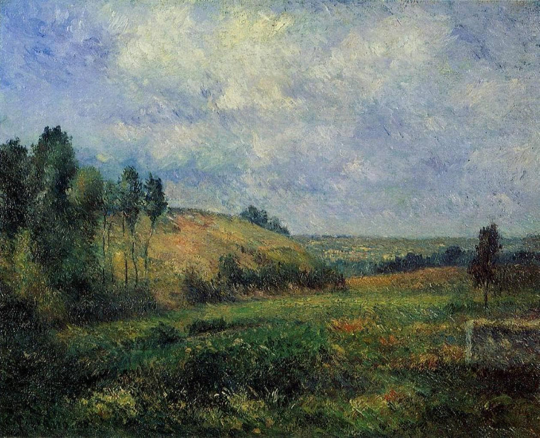 Landscape, near Pontoise by Camille Pissarro — hand-painted botanical oil painting reproduction on canvas