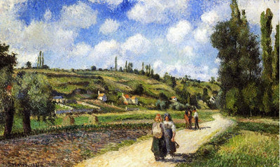 Landscape near Pontoise, the Auvers Road in study