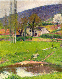 Landscape near Toulouse by Henri Martin — hand-painted architectural oil painting reproduction on canvas