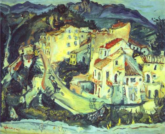 Landscape of Cagnes by Chaim Soutine — hand-painted landscape oil painting reproduction on canvas