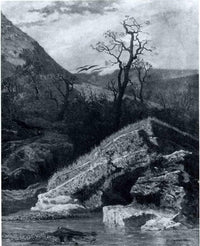 Landscape on mount Cucco by Michele Cammarano — hand-painted botanical oil painting reproduction on canvas