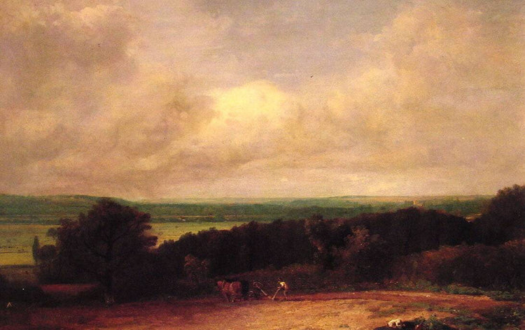 Landscape Ploughing Scene In Suffolk - John Constable