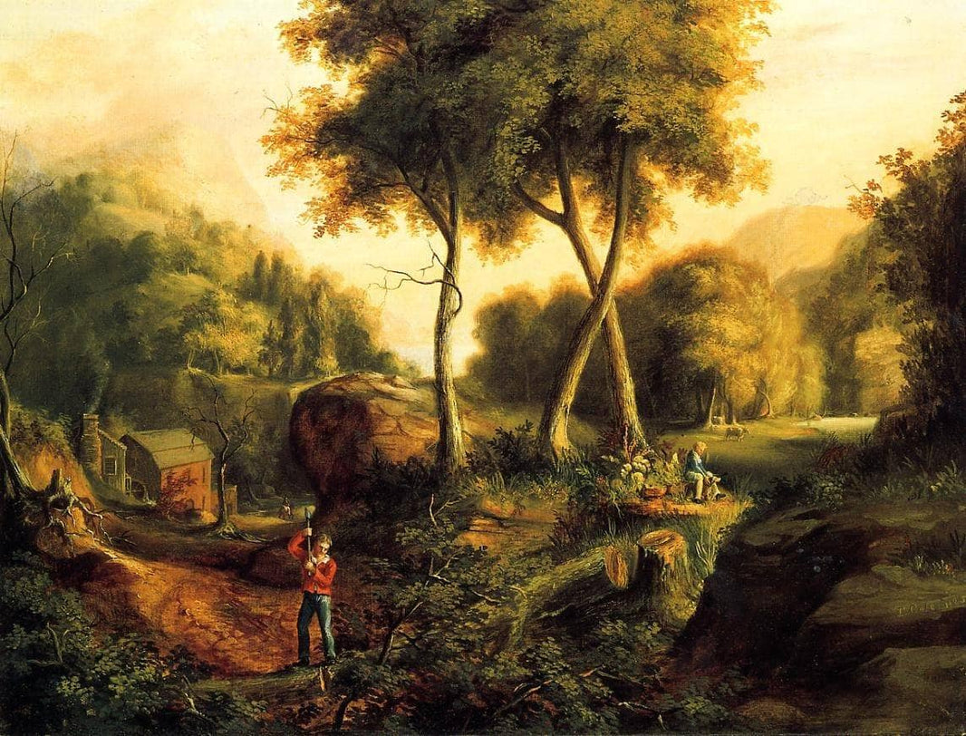 Landscape by Thomas Cole — hand-painted botanical oil painting reproduction on canvas