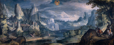 Landscape by Tobias Verhaecht, oil painting reproduction